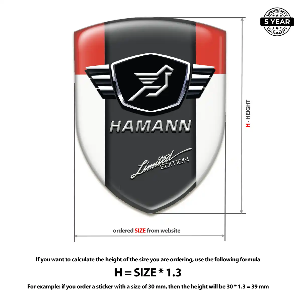 Hamman Car Emblem Overlay Premium Dome