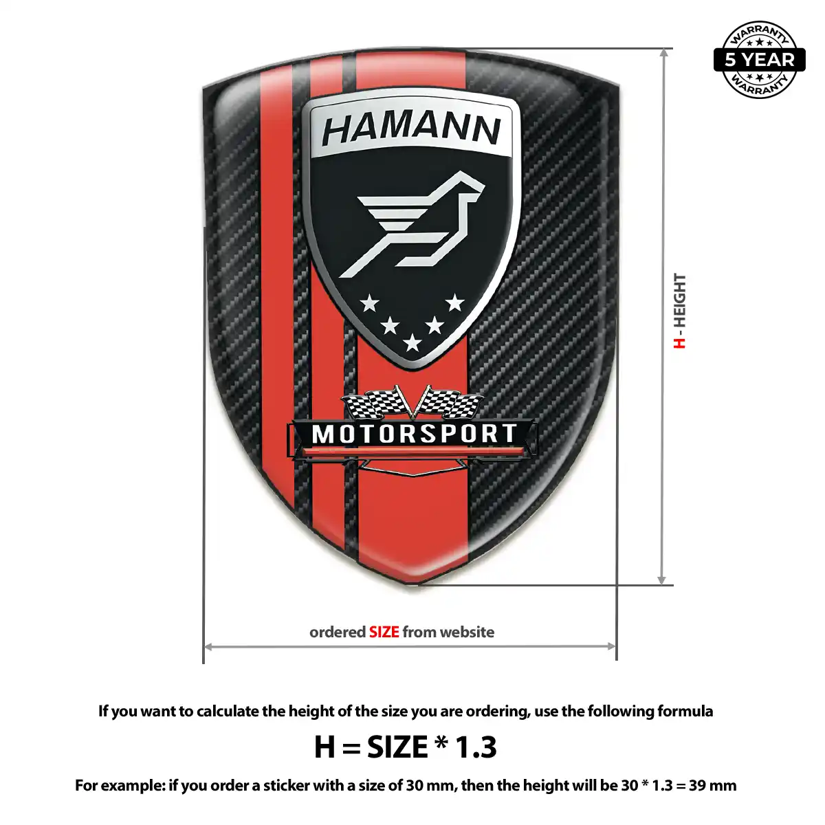 Hamman Car Emblem Overlay Prestige Line