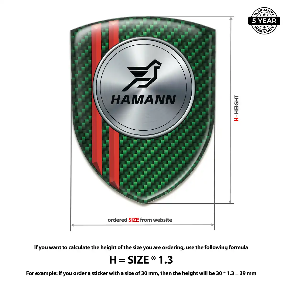 Hamman Car Emblem Overlay Sleek Style