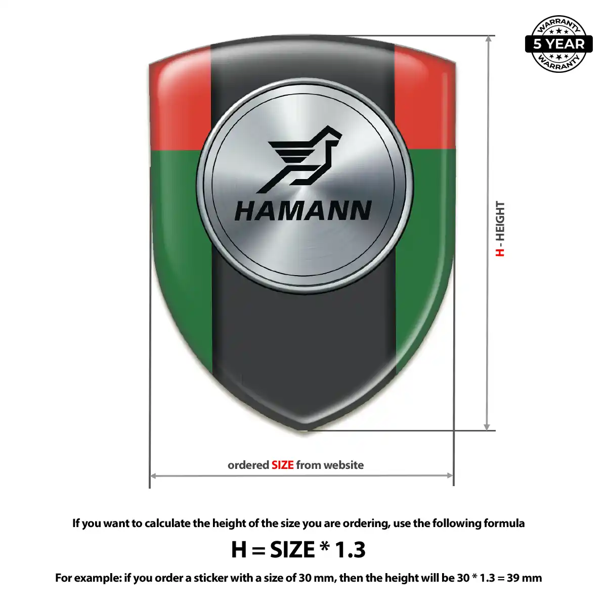 Hamman Car Emblem Sticker Cabin Style