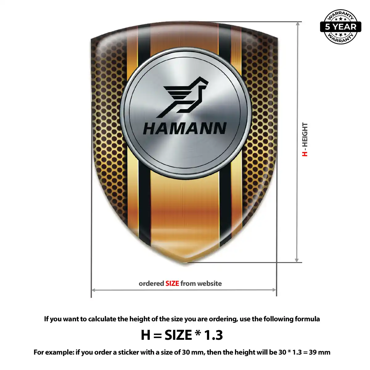 Hamman Car Emblem Sticker Deluxe Edition