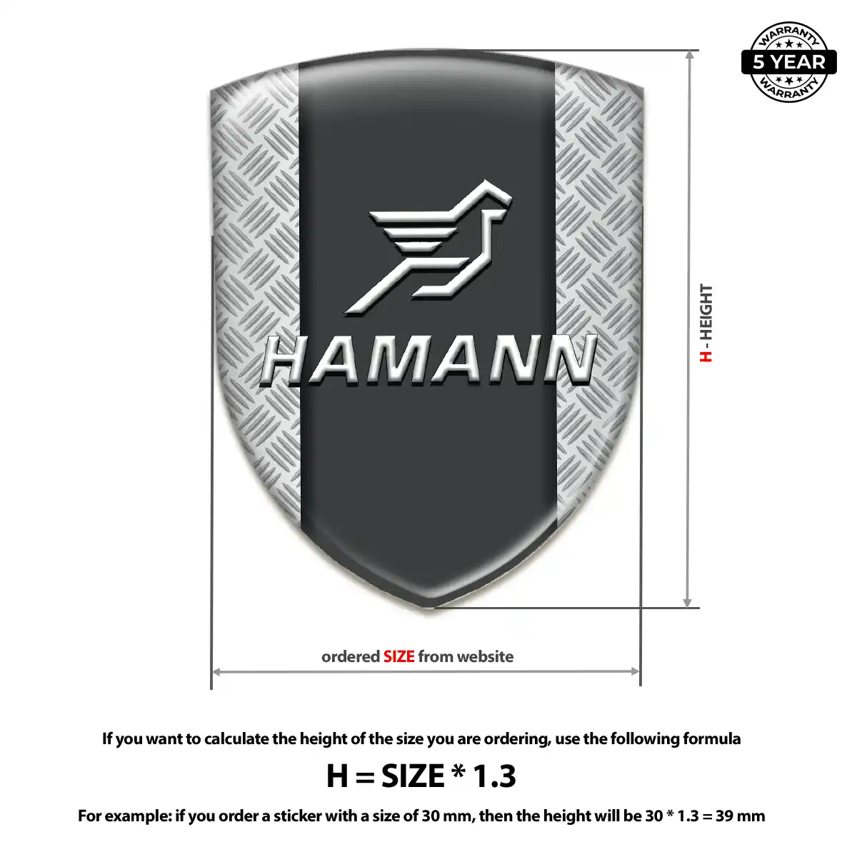 Hamman Car Emblem Sticker Elite Edition