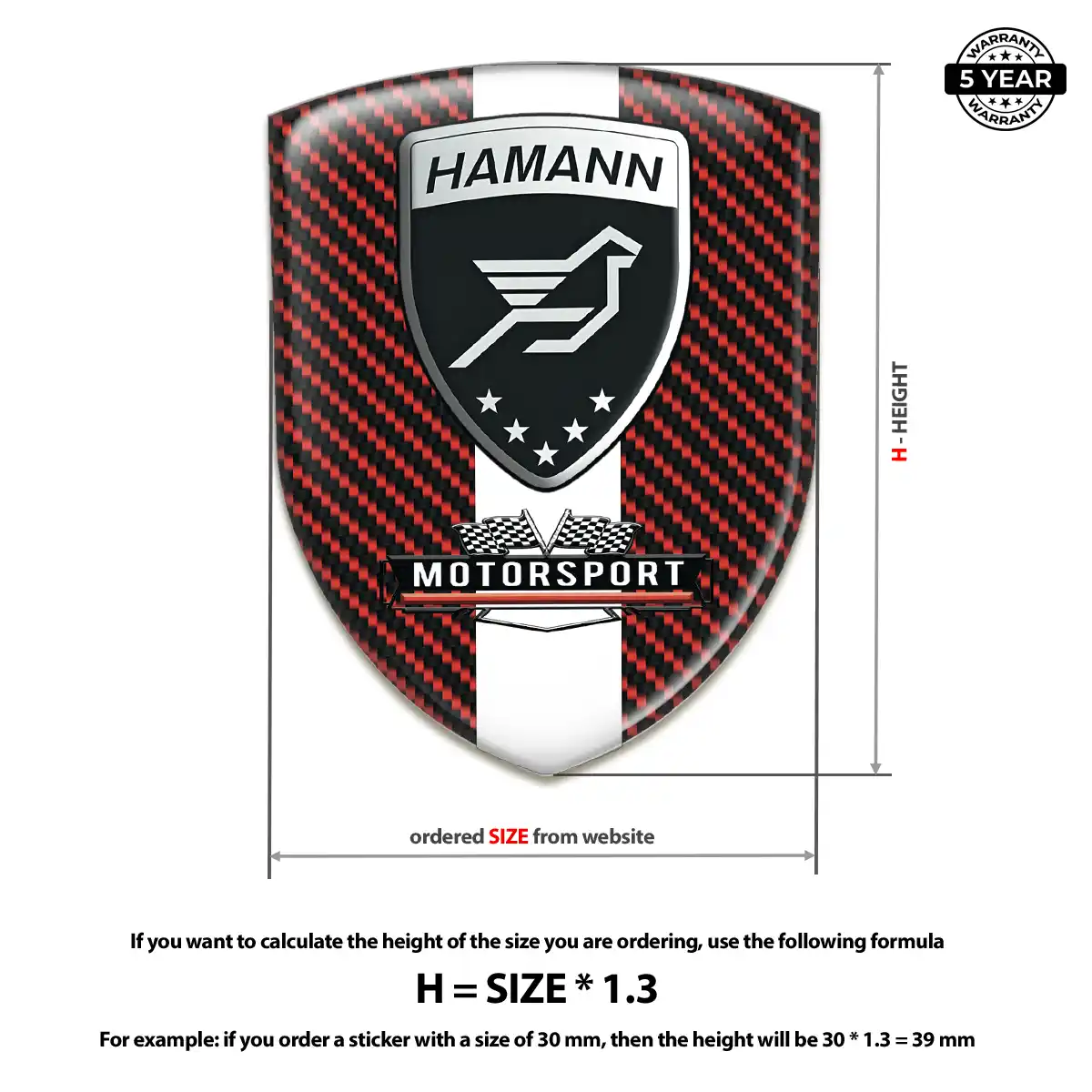 Hamman Car Emblem Sticker Interior Elegance
