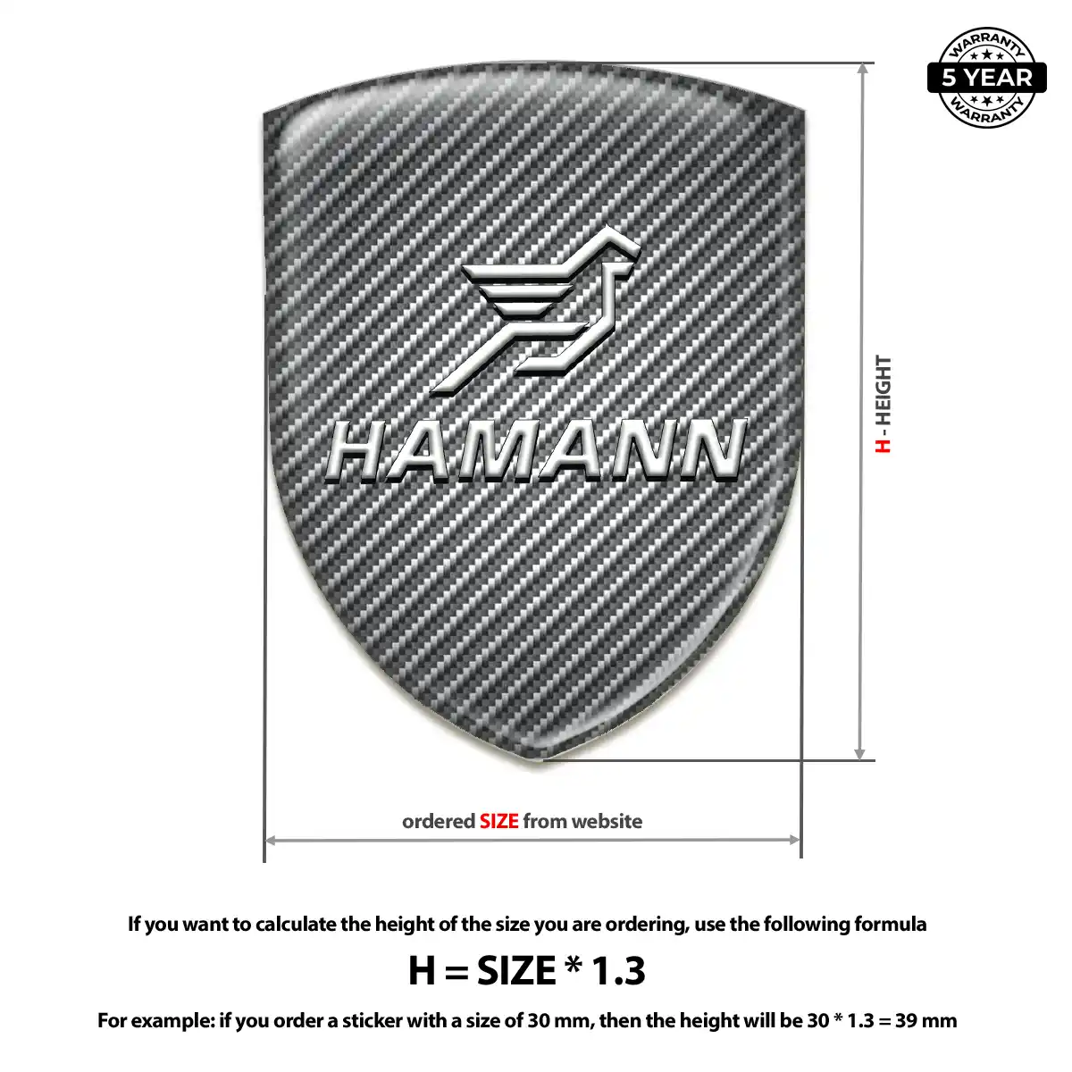 Hamman Car Emblem Sticker Noble Edition