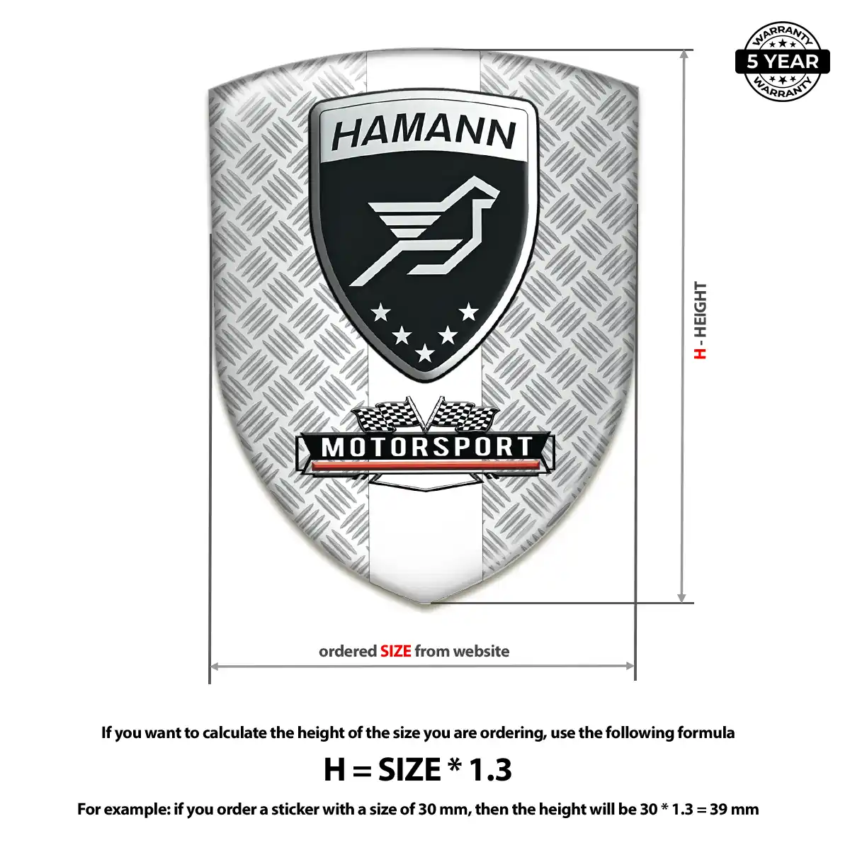 Hamman Car Emblem Sticker Outer Style