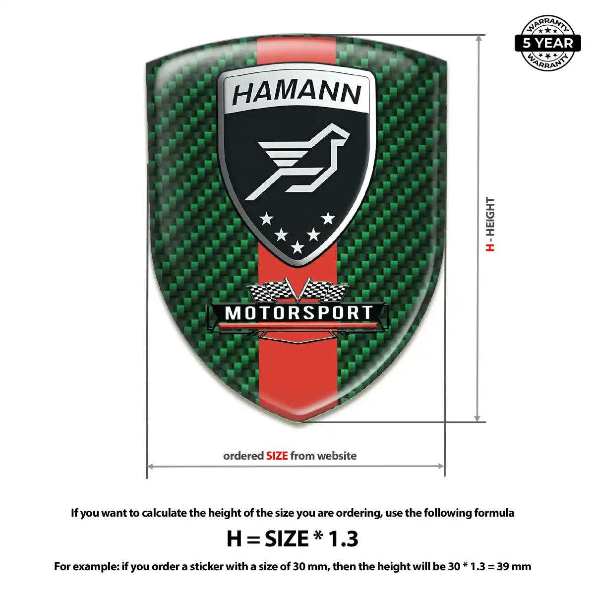 Hamman Car Emblem Sticker Prime Quality