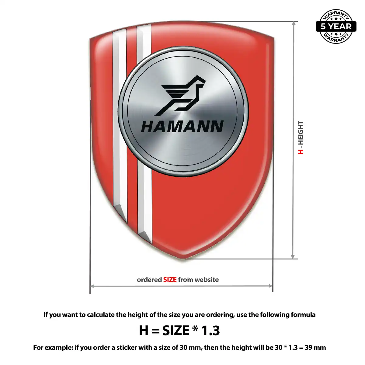 Hamman Car Emblem Sticker Refined Design