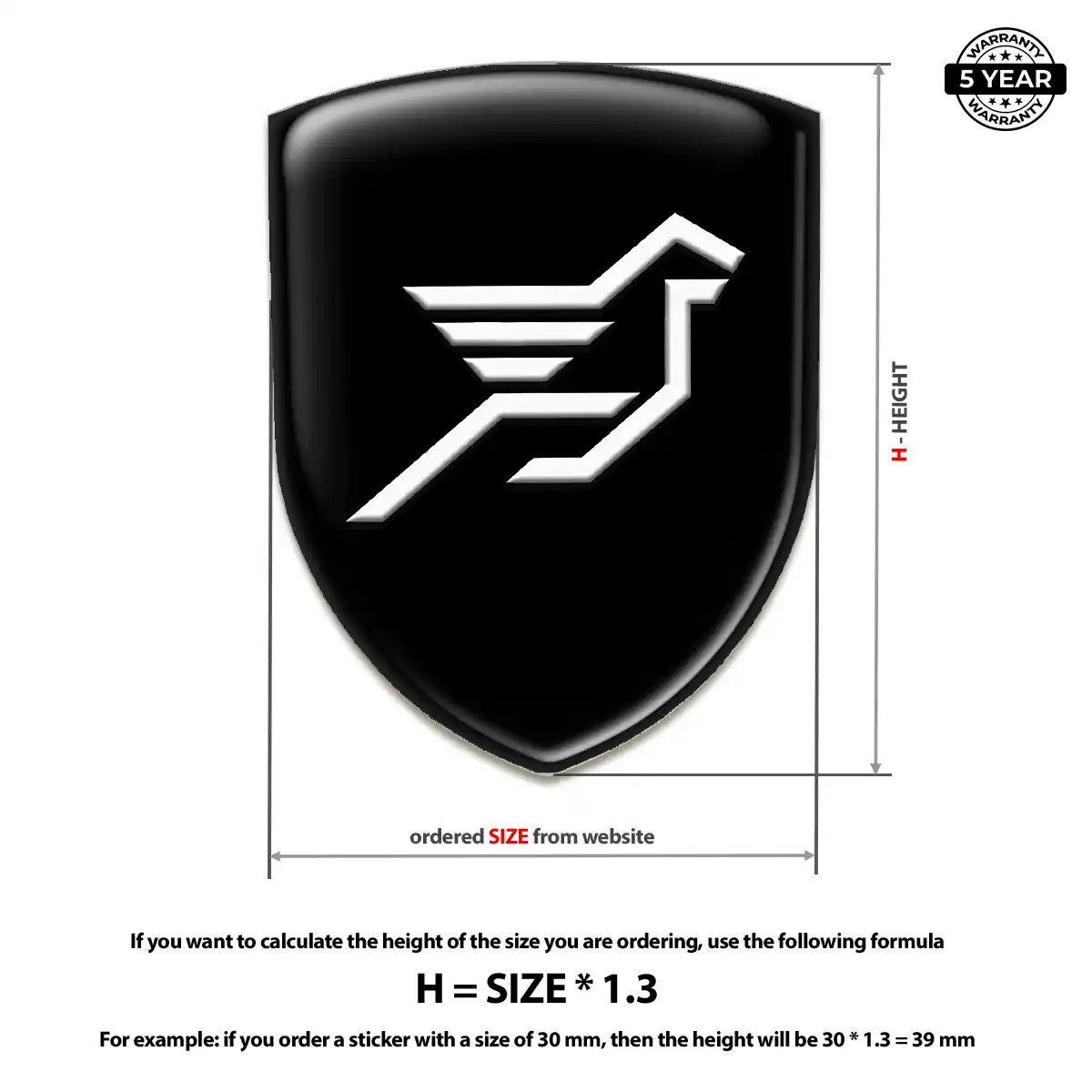 Hamman Car Emblem Sticker Resin Elite