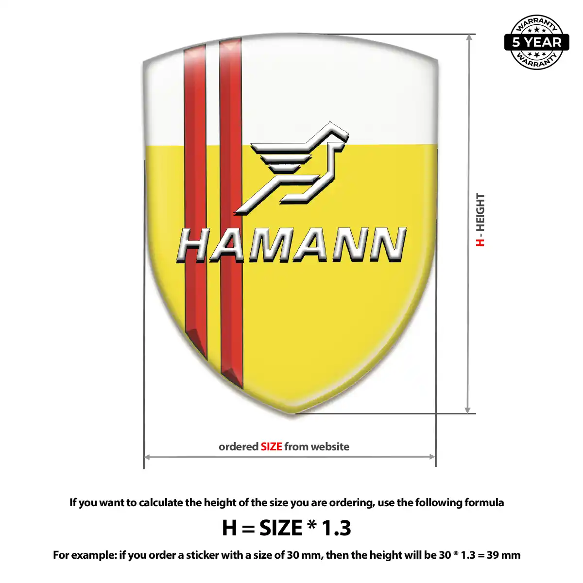Hamman Car Emblem Sticker Sleek Style