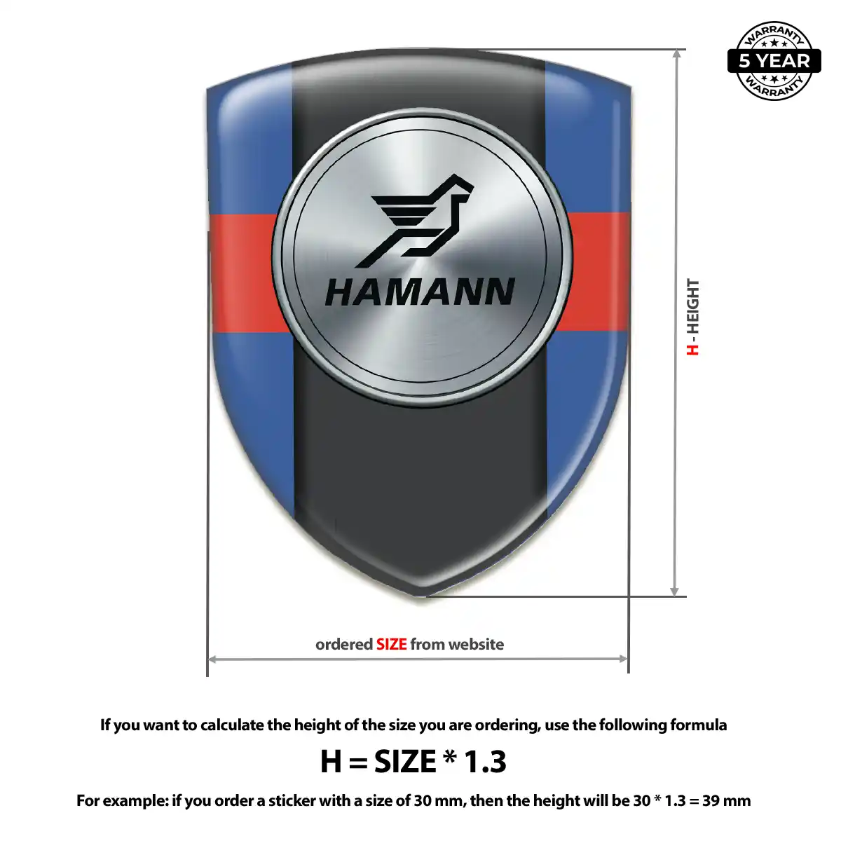 Hamman Car Emblem Sticker Superior Craft