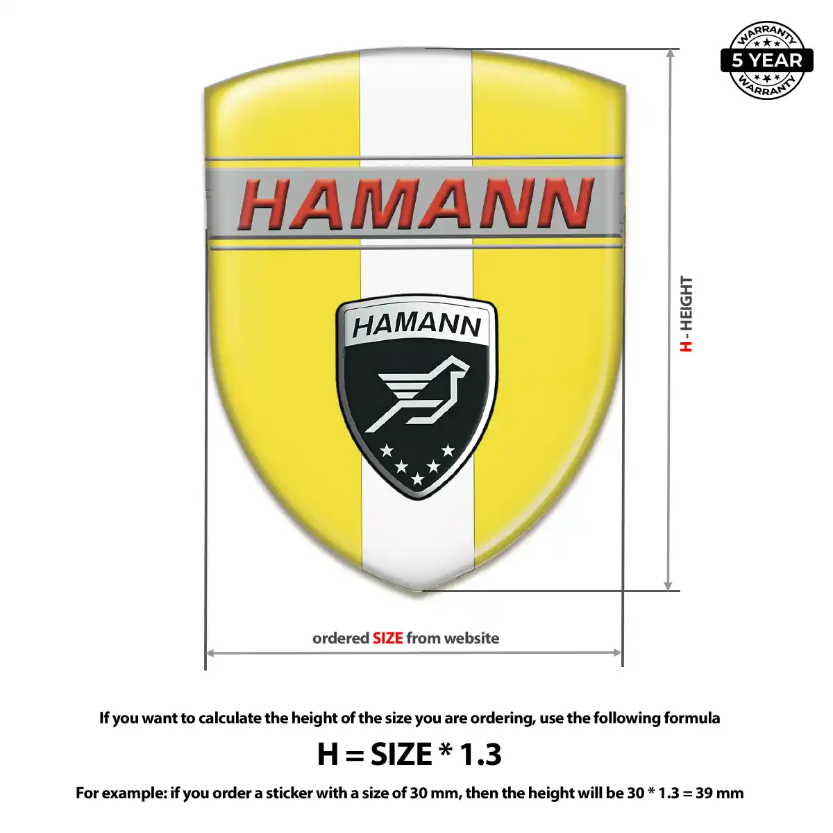 Hamman Car Logo Decal Deluxe Edition