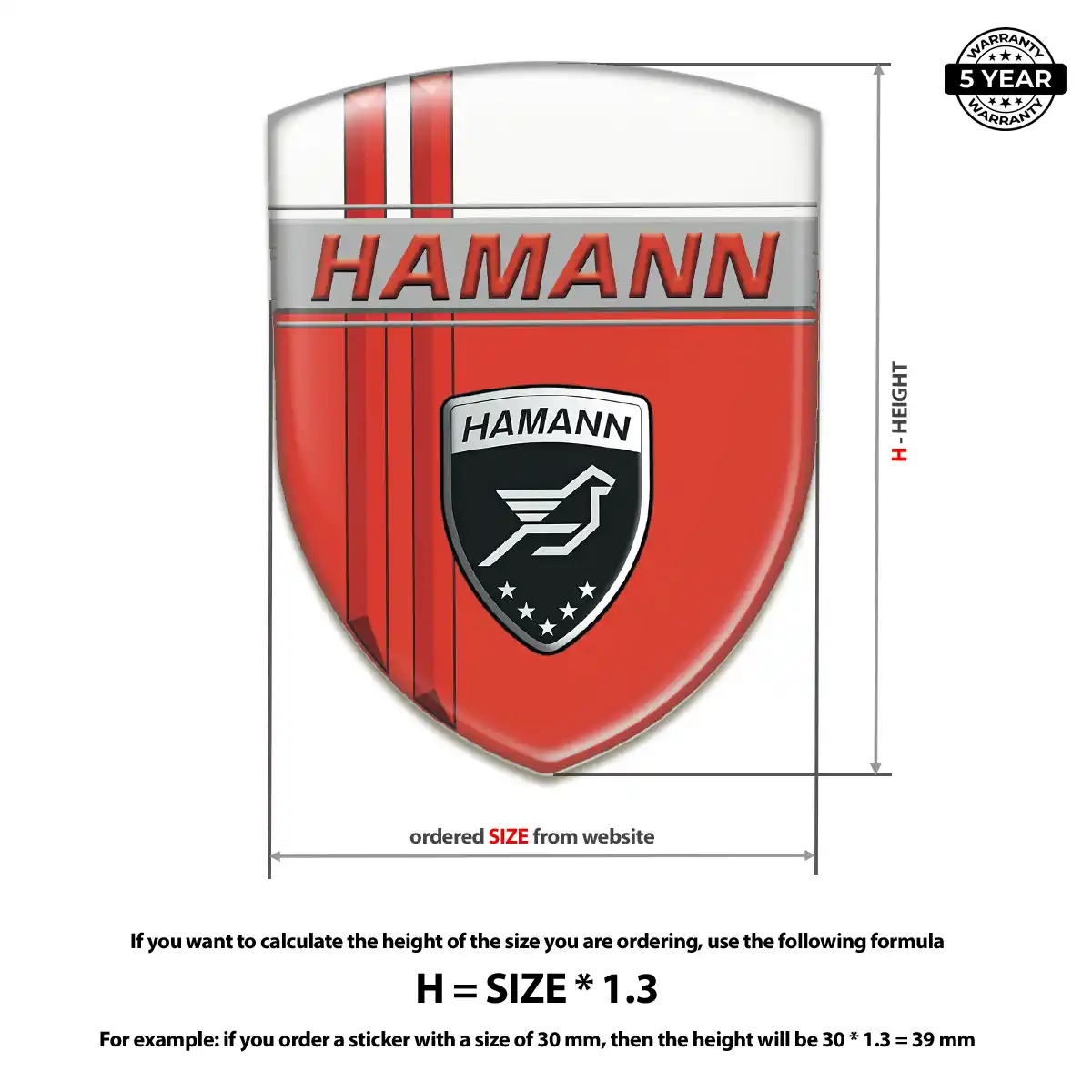 Hamman Car Logo Decal Elite Finish
