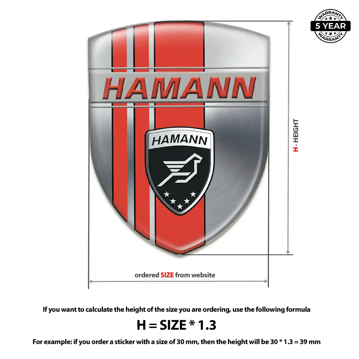 Hamman Car Logo Decal Exclusive Series