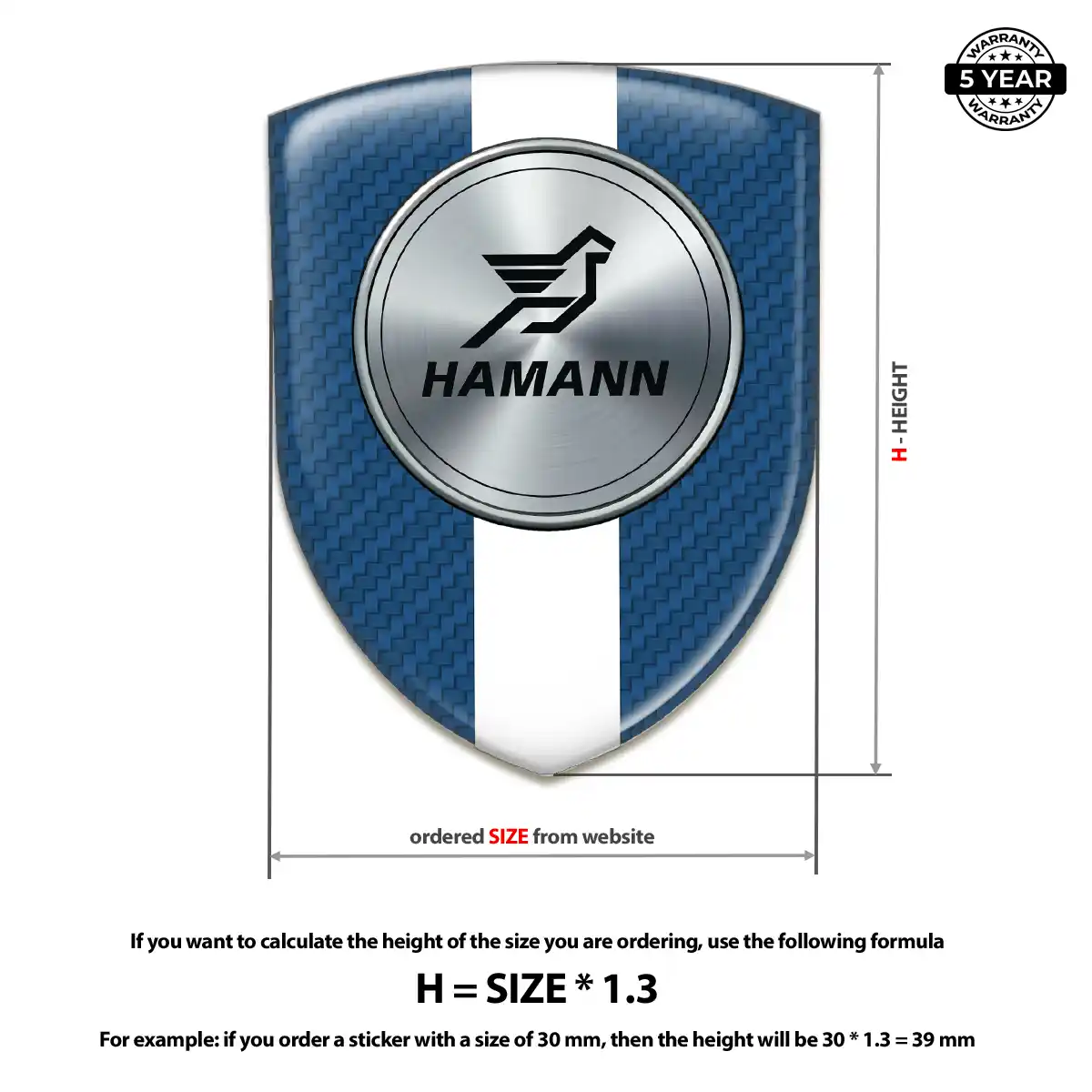 Hamman Car Logo Decal Interior Luxe