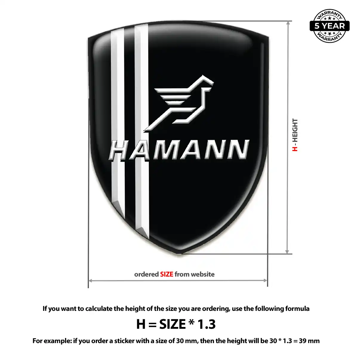 Hamman Car Logo Decal Opulent Line