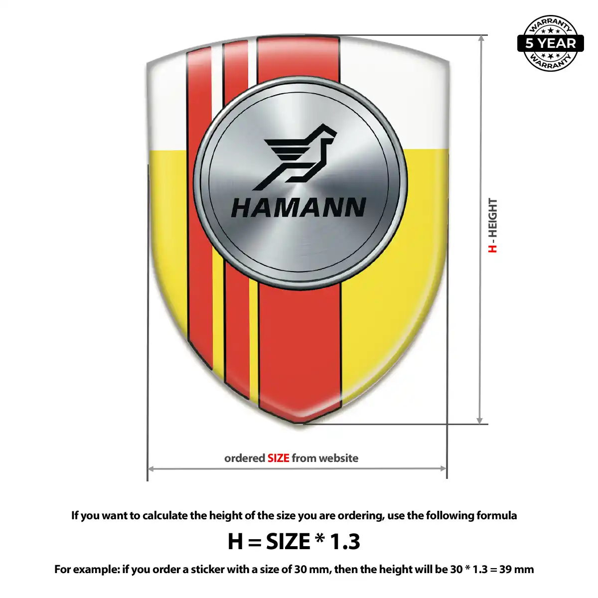 Hamman Car Logo Decal Premium Dome