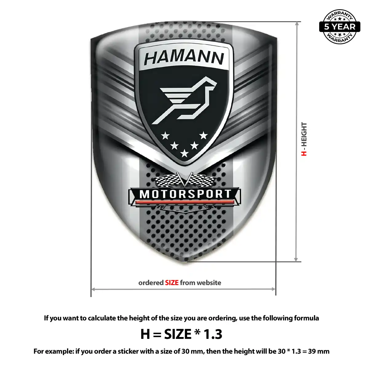 Hamman Car Logo Decal Prestige Line