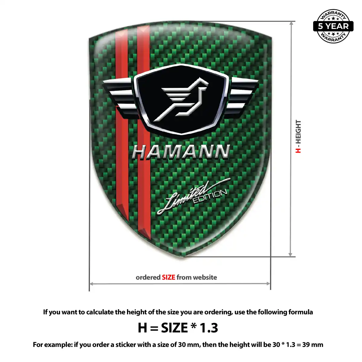 Hamman Car Logo Decal Signature Grade