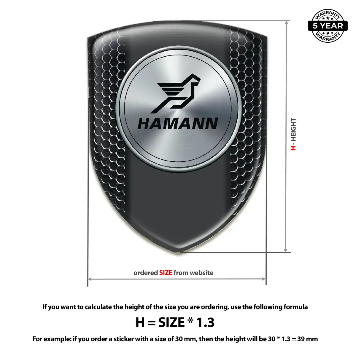 Hamman Crest Logo Emblem Elite Finish