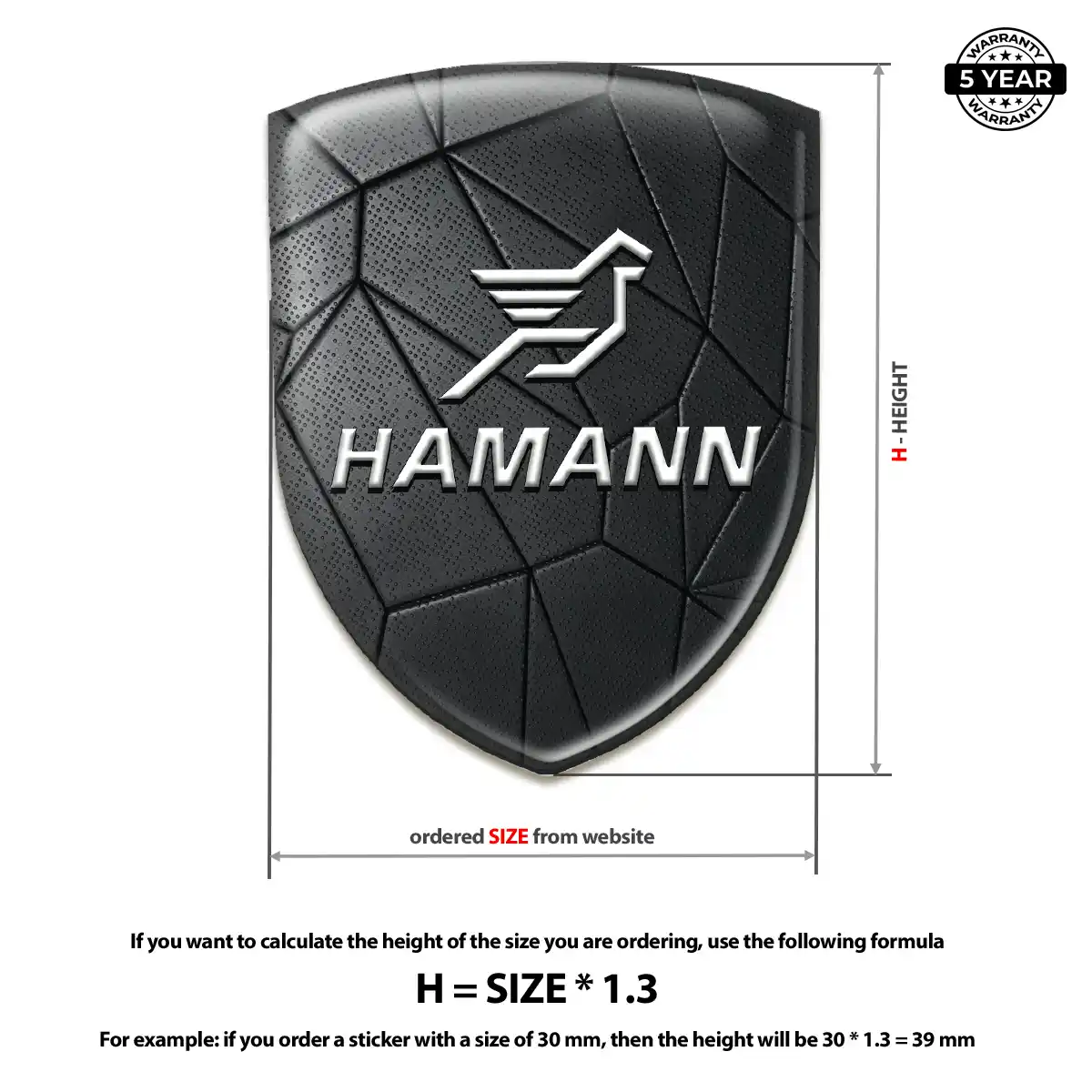 Hamman Crest Logo Emblem Resin Elite