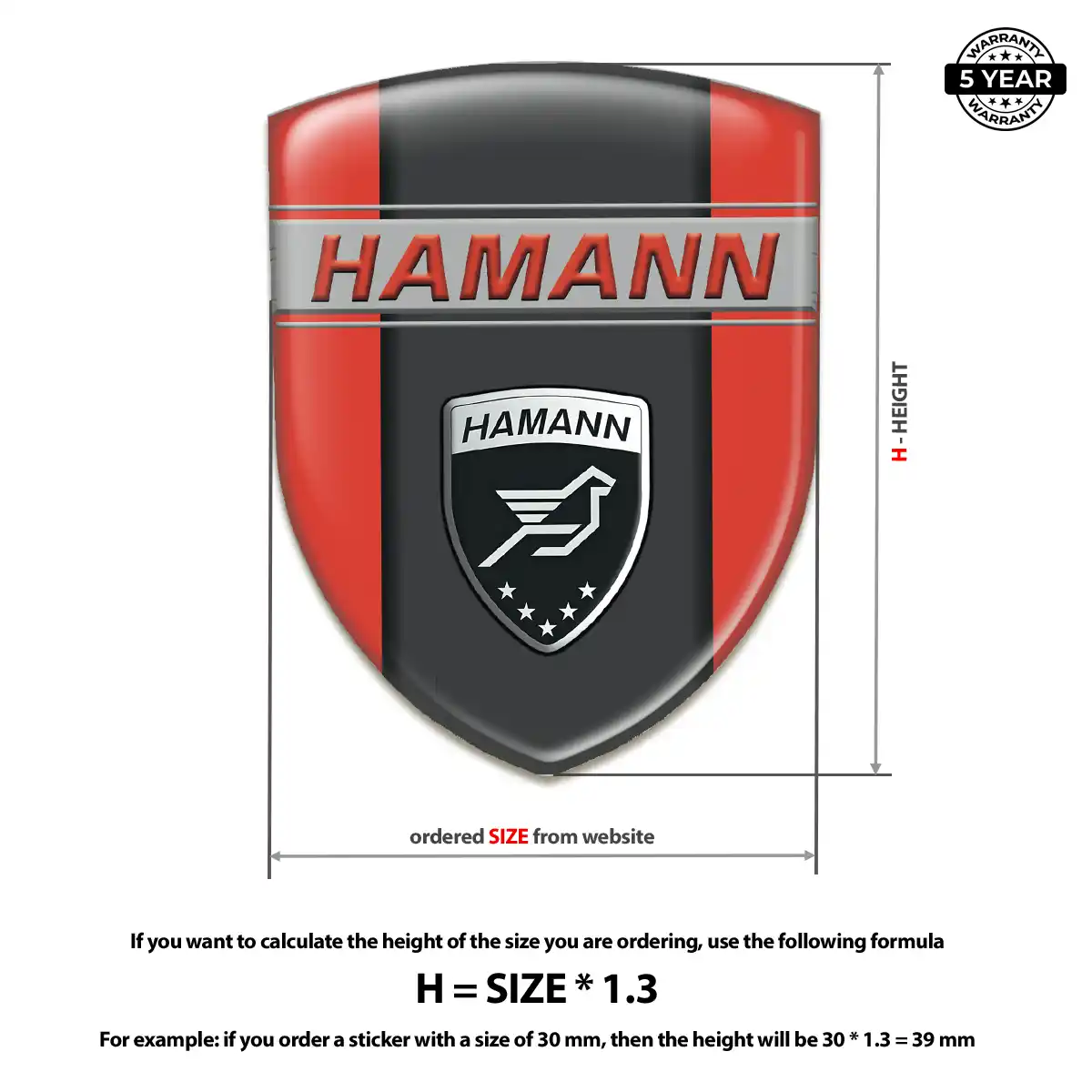 Hamman Crest Logo Emblem Resin Luxe