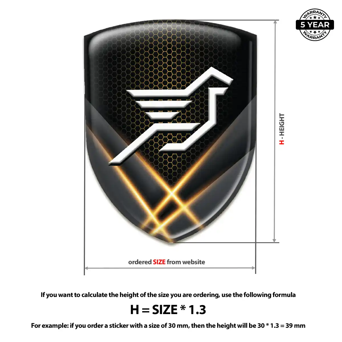 Hamman Domed Badge Elite Finish