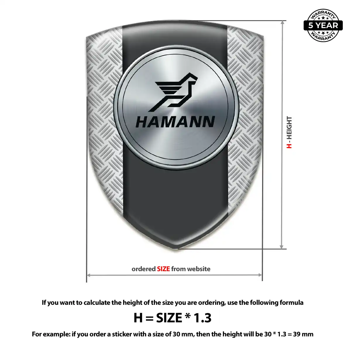 Hamman Domed Badge Interior Luxe