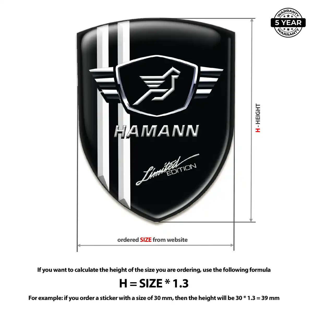 Hamman Domed Badge Prestige Line