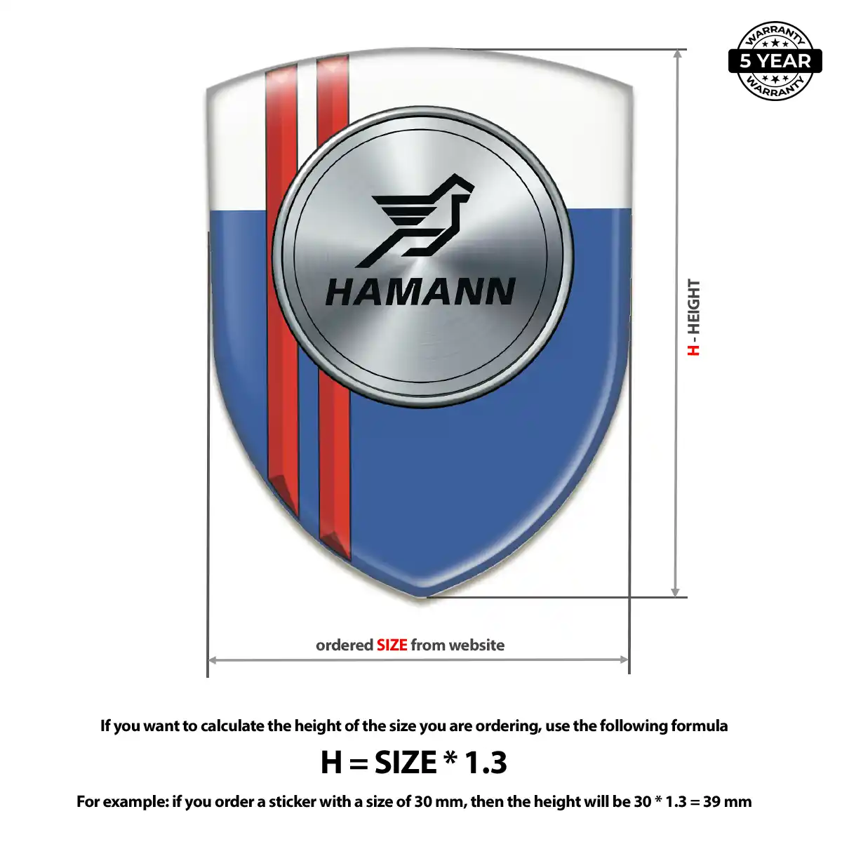 Hamman Domed Badge Prime Quality