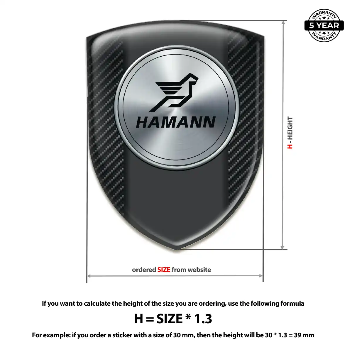Hamman Domed Badge Resin Elite