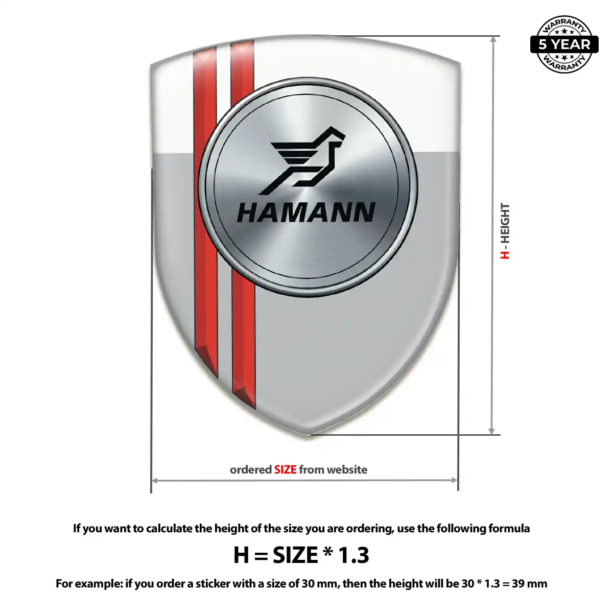 Hamman Domed Badge Resin Luxe
