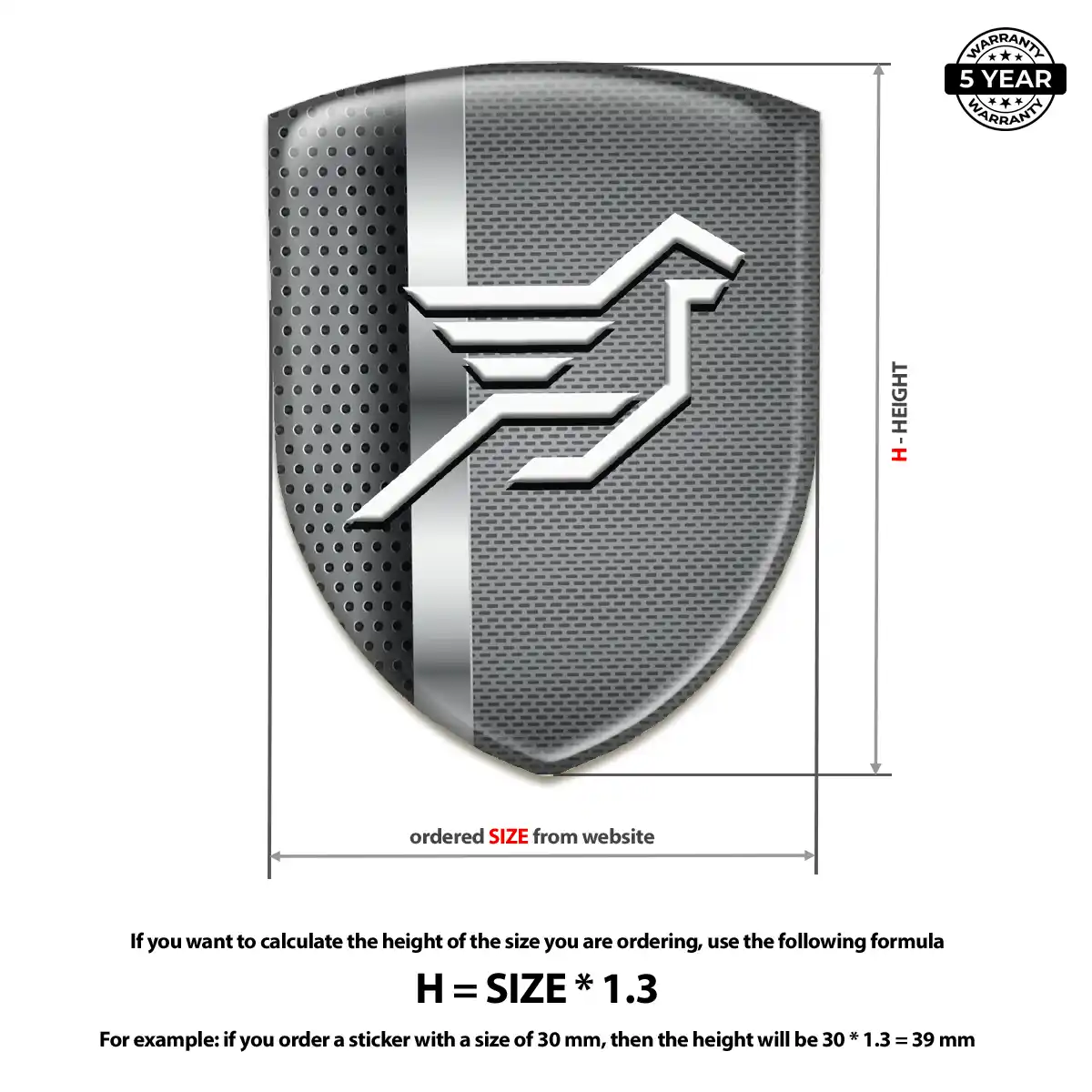 Hamman Domed Car Sticker Deluxe Edition