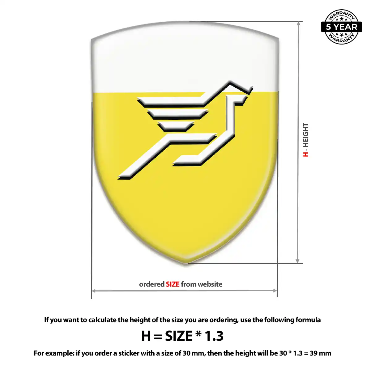 Hamman Domed Car Sticker Elite Finish