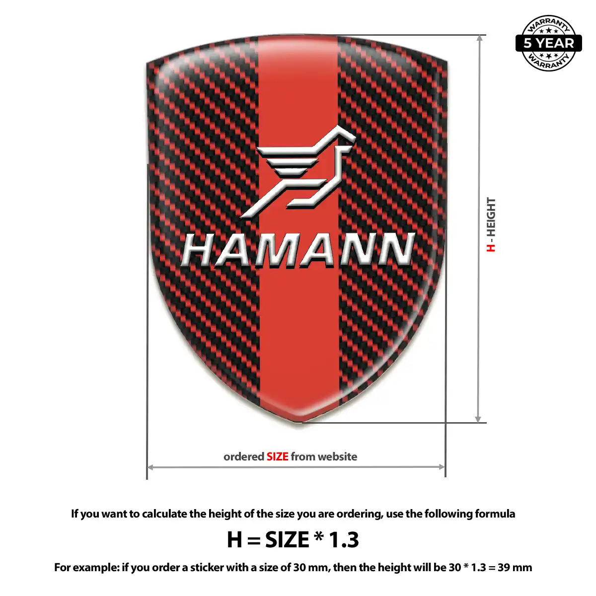Hamman Domed Car Sticker Exclusive Series