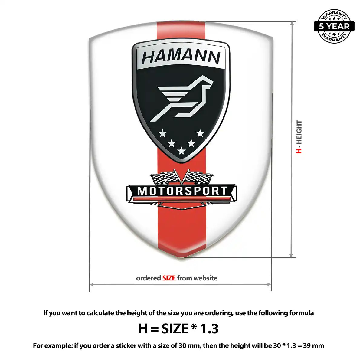 Hamman Domed Car Sticker Noble Edition
