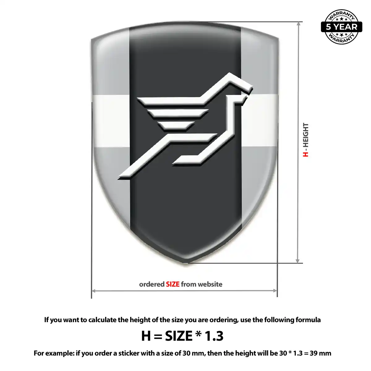Hamman Domed Car Sticker Opulent Line