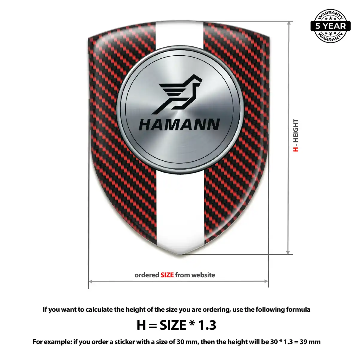 Hamman Domed Car Sticker Prime Quality