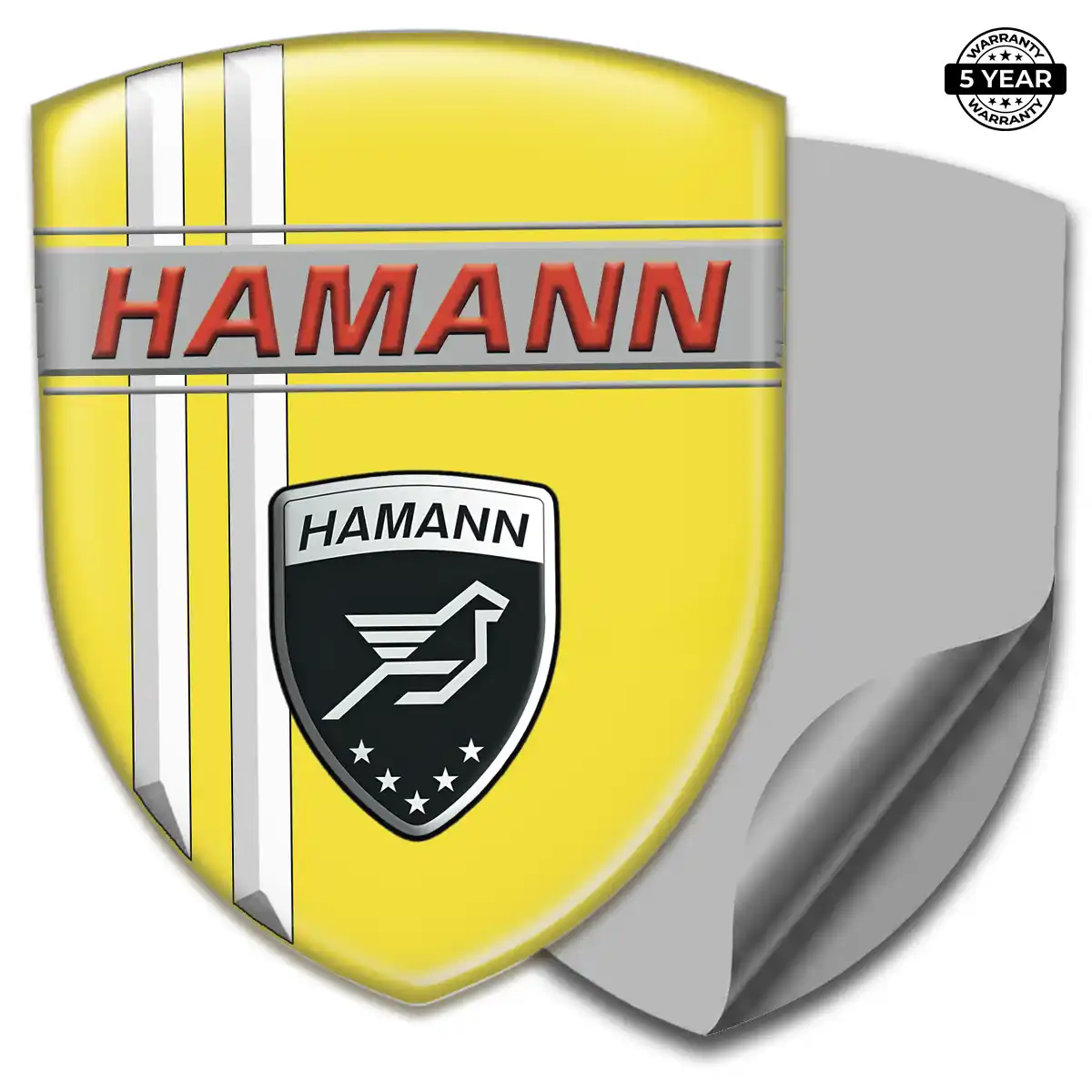 Hamman Domed Car Sticker Refined Design