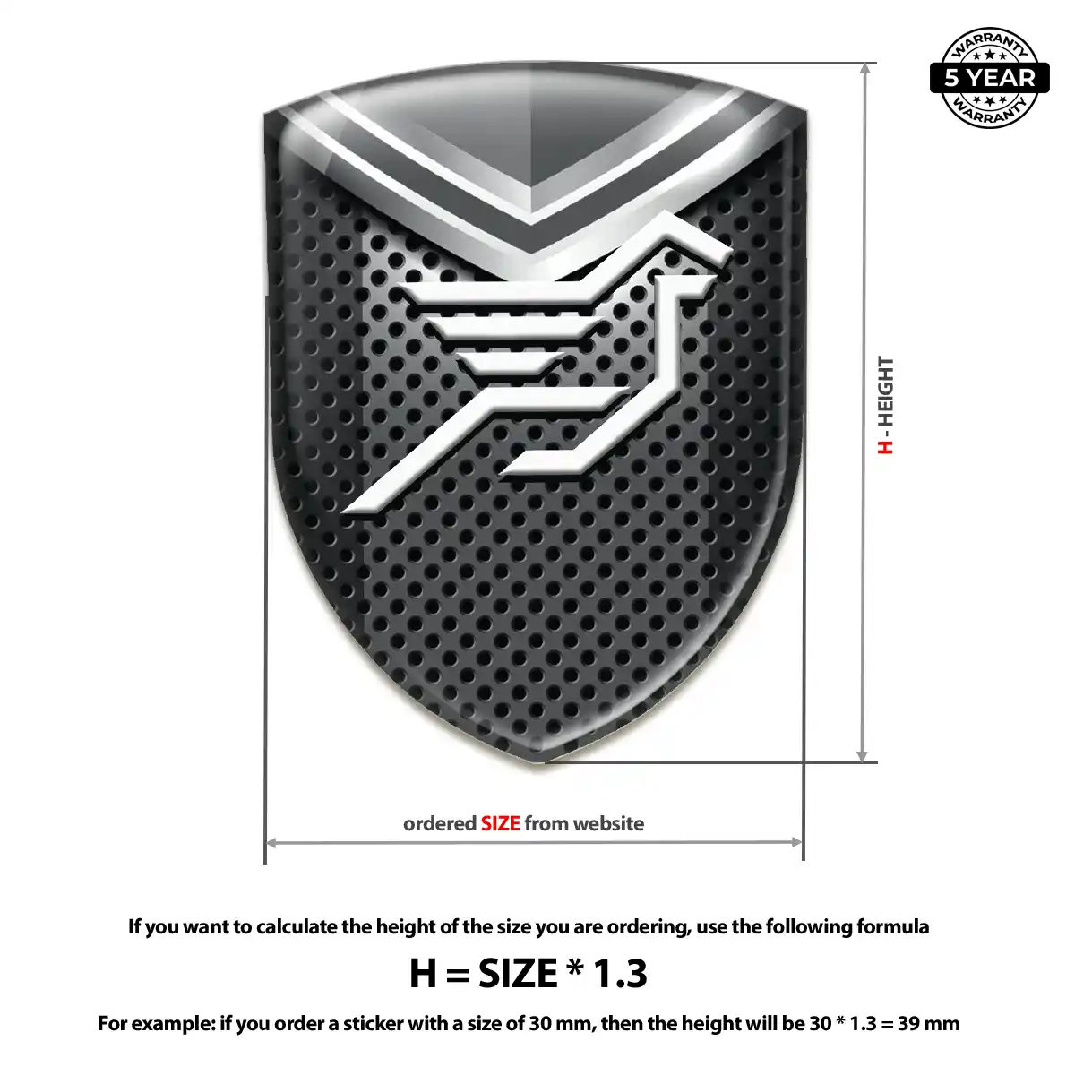 Hamman Domed Car Sticker Resin Elite