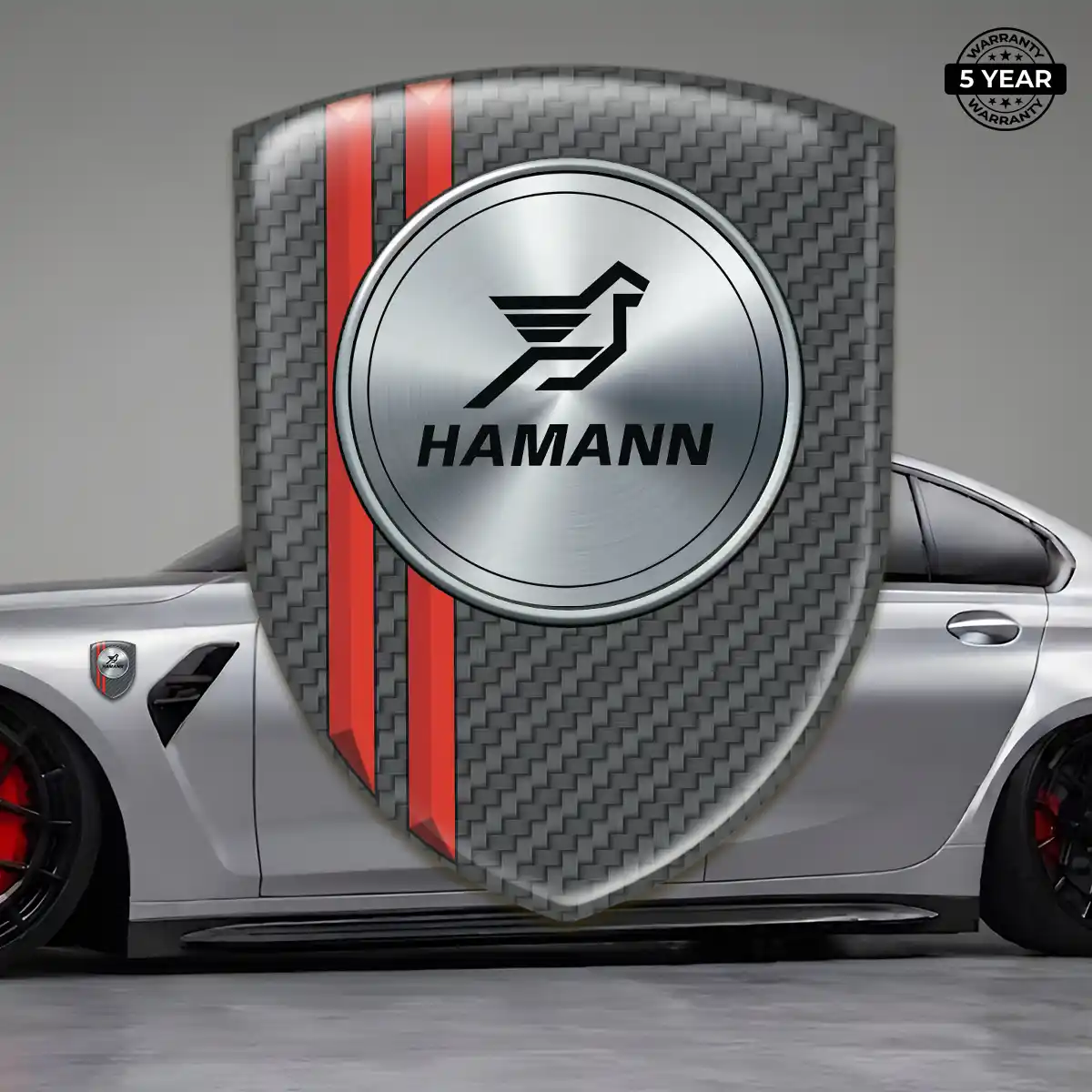 Hamman Domed Car Sticker Resin Luxe