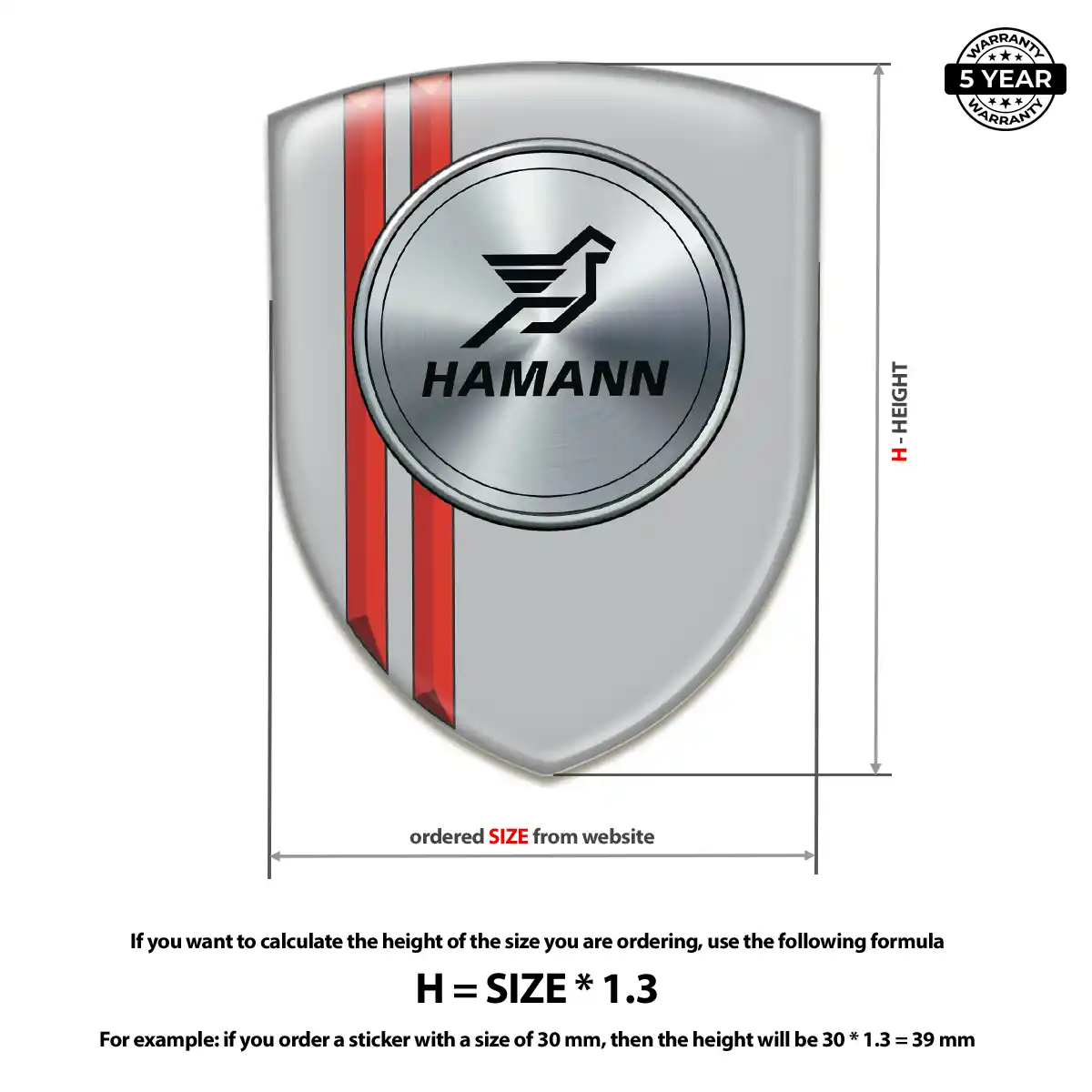 Hamman Domed Car Sticker Street Tuning