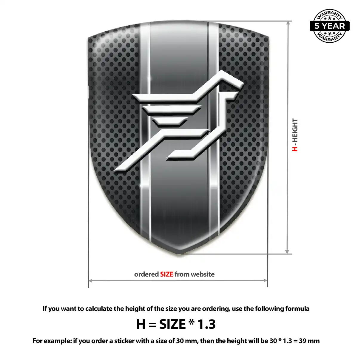 Hamman Domed Car Sticker Superior Craft