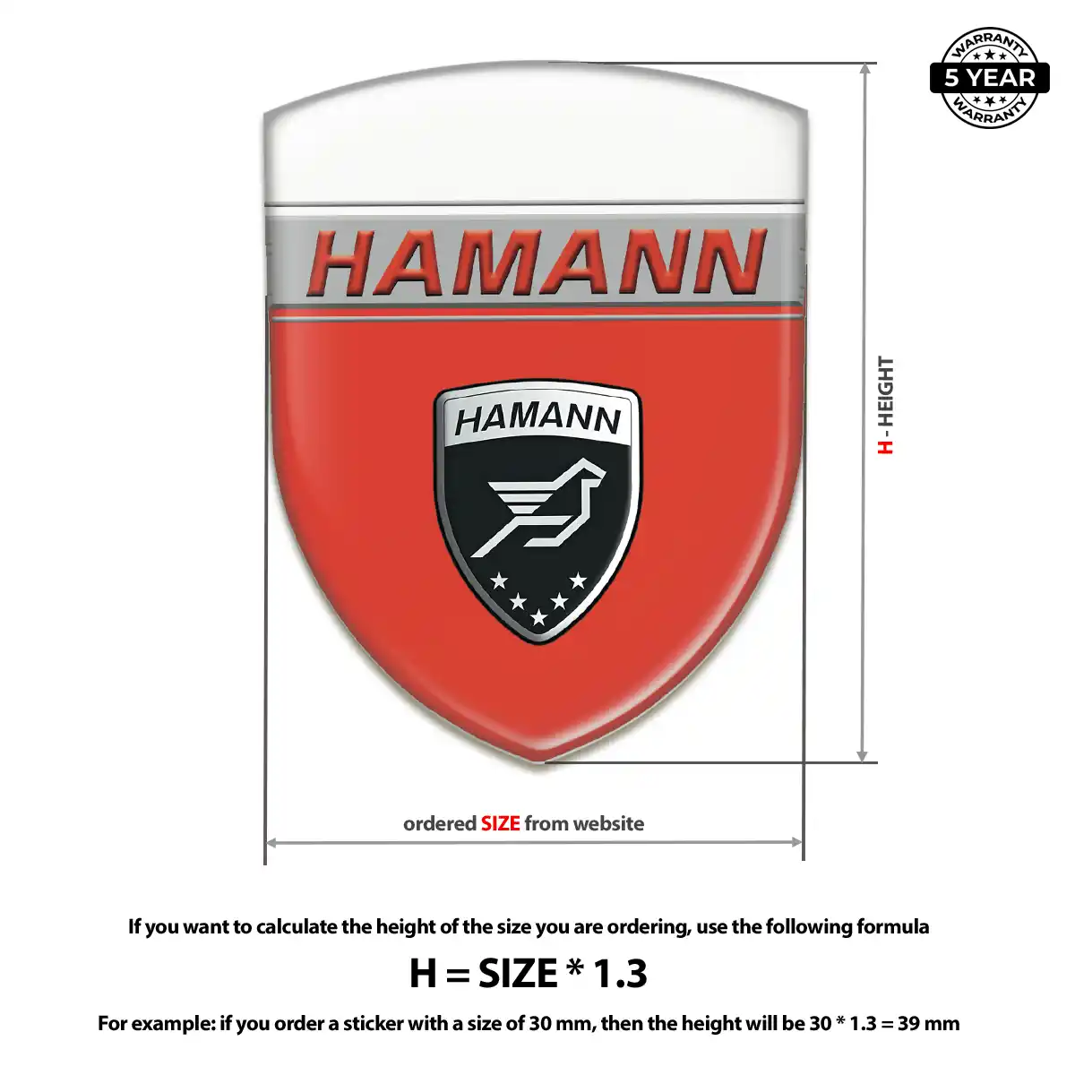 Hamman Domed Decal Elite Finish