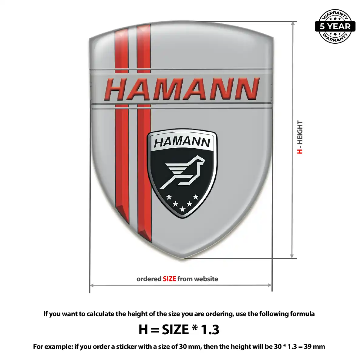 Hamman Domed Decal Exterior Luxe