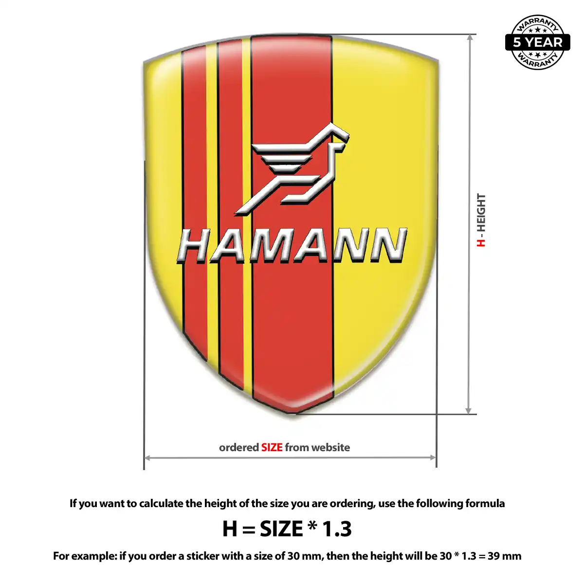 Hamman Domed Decal Outer Style