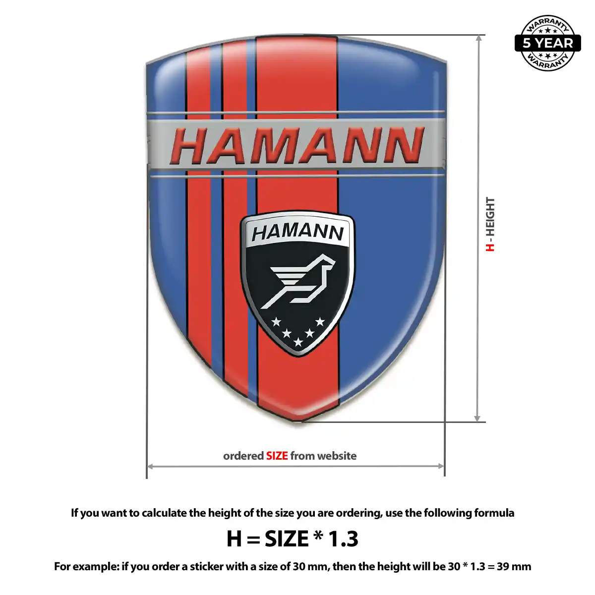 Hamman Domed Decal Performance Style