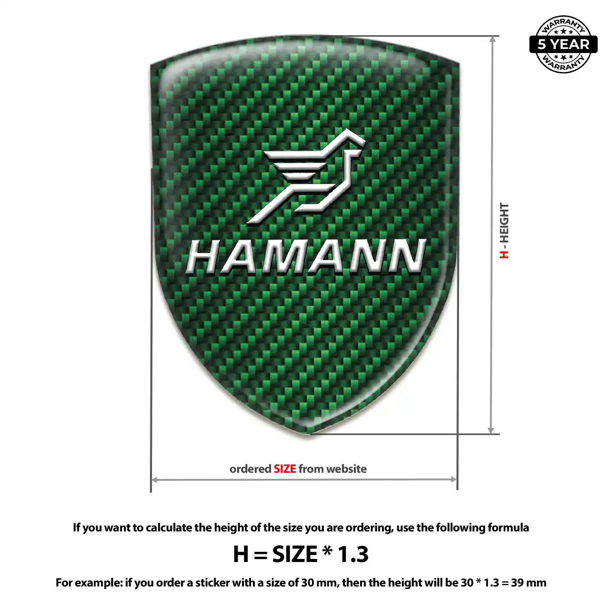 Hamman Domed Decal Premium Dome