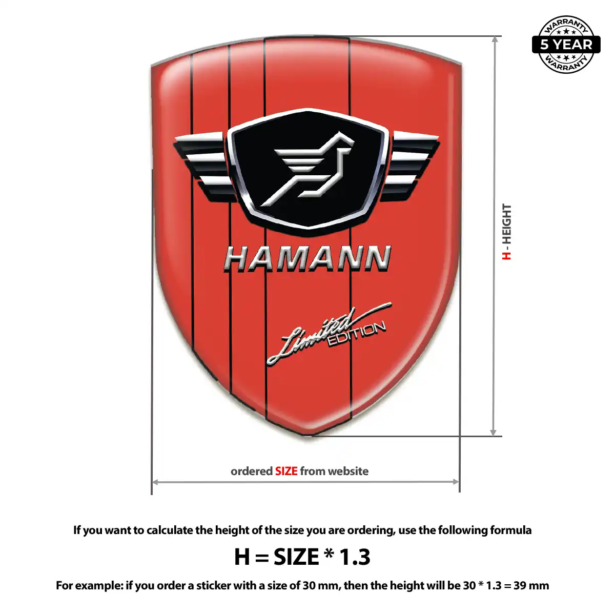 Hamman Domed Decal Resin Elite