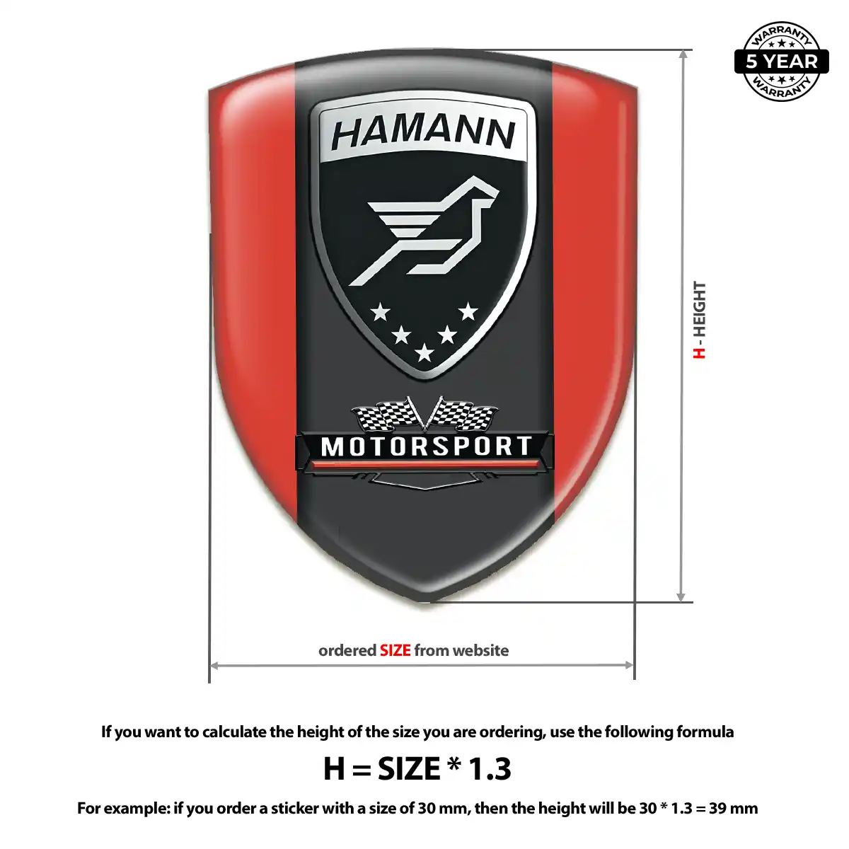 Hamman Domed Emblem Elite Finish