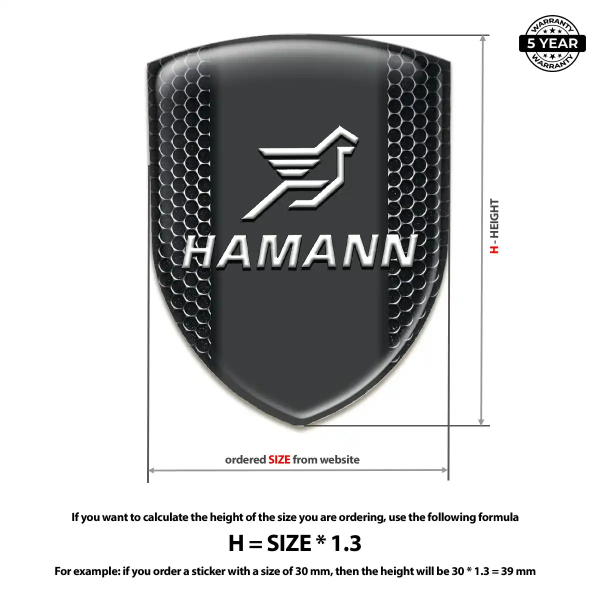 Hamman Domed Emblem Interior Luxe